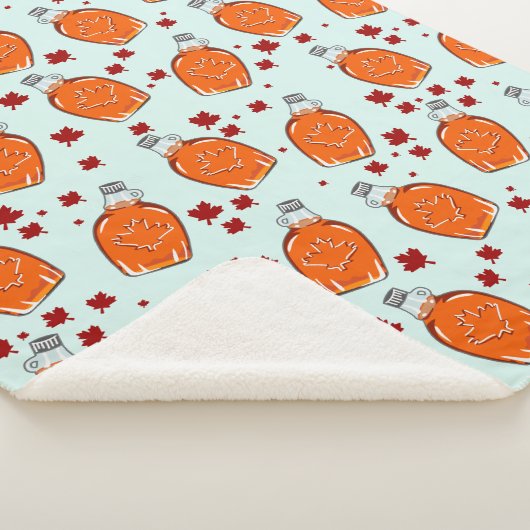 Canadian Maple Syrup Pattern Sherpa Deken (3/4)