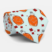 Canadian Maple Syrup Pattern Stropdas (Opgerold)