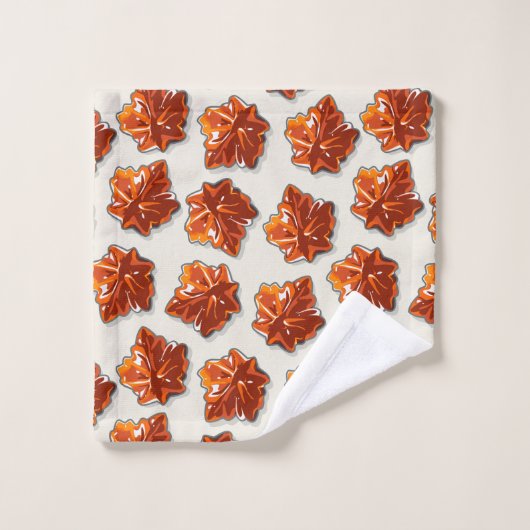 Canadian Maple Syrup Snoep Pattern Bad Handdoek (Wasdoekje)