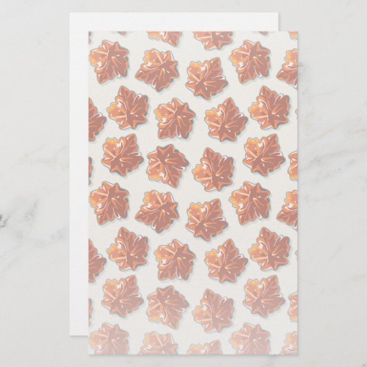 Canadian Maple Syrup Snoep Pattern Briefpapier (Voorkant / Achterkant)