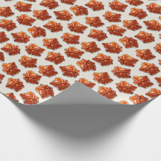 Canadian Maple Syrup Snoep Pattern Cadeaupapier (Hoek)