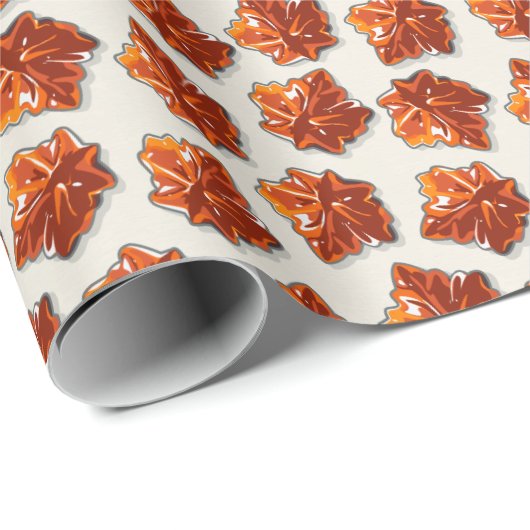 Canadian Maple Syrup Snoep Pattern Cadeaupapier (Rol Hoek)