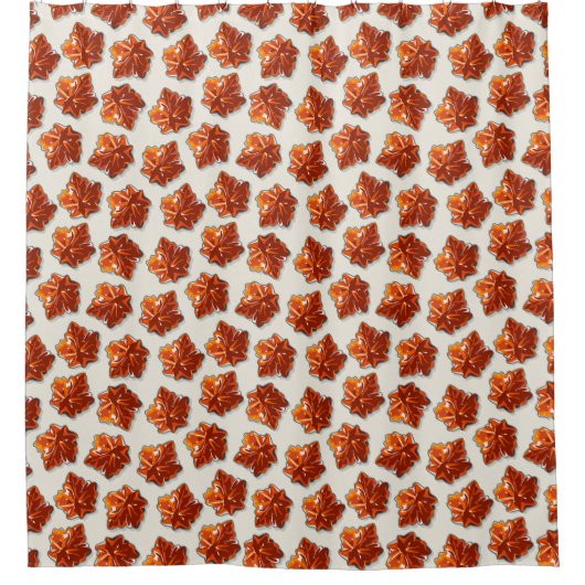 Canadian Maple Syrup Snoep Pattern Douchegordijn (Voorkant)