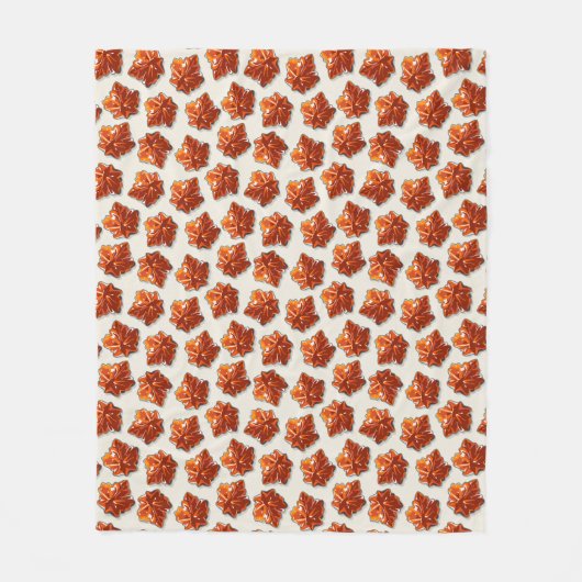 Canadian Maple Syrup Snoep Pattern Fleece Deken (Voorkant)