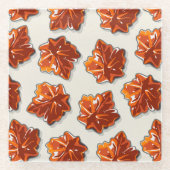 Canadian Maple Syrup Snoep Pattern Glazen Onderzetter (Voorkant)