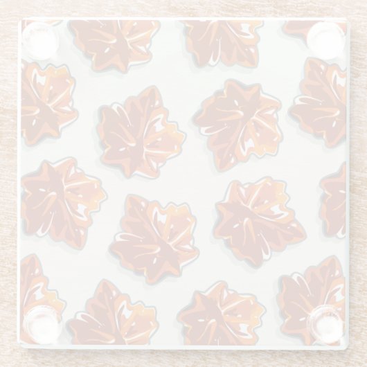 Canadian Maple Syrup Snoep Pattern Glazen Onderzetter (Achterkant)