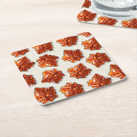 Canadian Maple Syrup Snoep Pattern Kartonnen Onderzetters (Schuin)