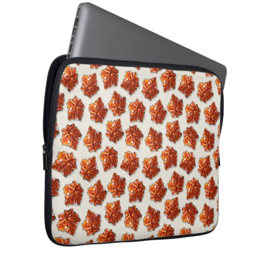 Canadian Maple Syrup Snoep Pattern Laptop Sleeve (Voorkant Rechts)