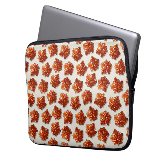 Canadian Maple Syrup Snoep Pattern Laptop Sleeve (Voorkant Links)