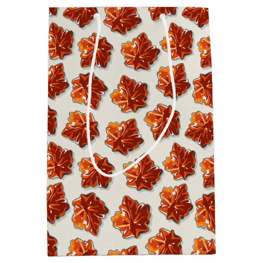 Canadian Maple Syrup Snoep Pattern Medium Cadeauzakje (Voorkant)