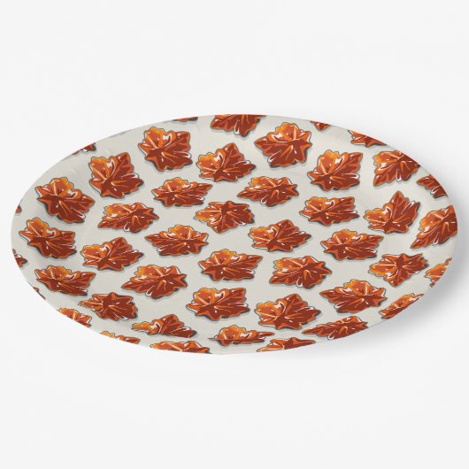 Canadian Maple Syrup Snoep Pattern Papieren Bordje (Gekanteld)