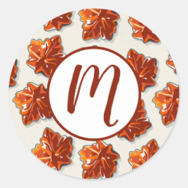 Canadian Maple Syrup Snoep Pattern Ronde Sticker