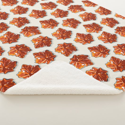 Canadian Maple Syrup Snoep Pattern Sherpa Deken (3/4)