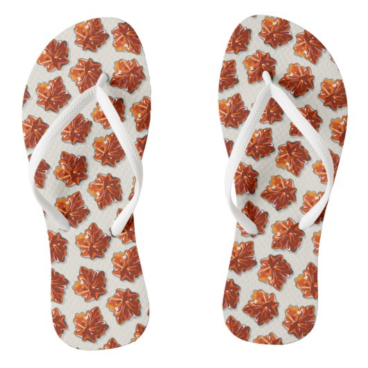 Canadian Maple Syrup Snoep Pattern Teenslippers (Voetbed)