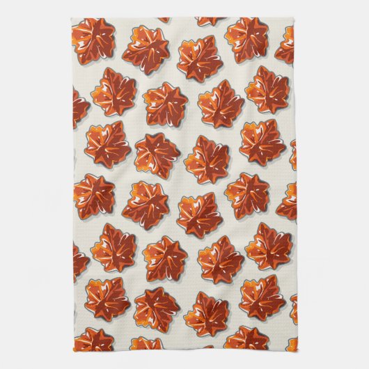 Canadian Maple Syrup Snoep Pattern Theedoek (Verticaal)