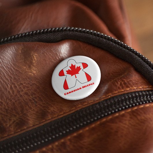 Canadian Meeple Button