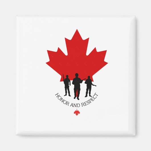 Canadian Military Veteran Sticker Magneet (Voorkant)