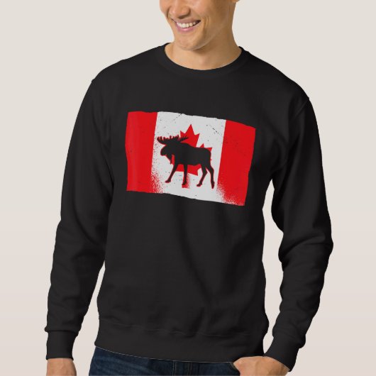 Canadian Moose Canada Day Maple Leaf Proud Canuck Trui (Voorkant)
