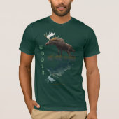 Canadian Moose in Water Wildlife T-shirt (Voorkant)