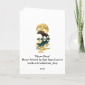 Canadian Moose & Moon Birthday Card Kaart (Achterkant)