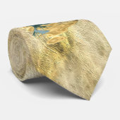 Canadian Moose & Moon op getextureerd papier-look  Stropdas (Opgerold)