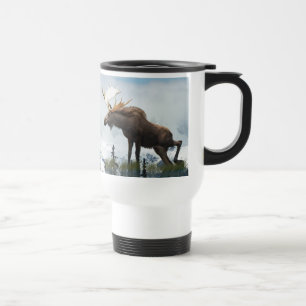 Canadian Moose & Mountains Wildlife Natuur Reisbeker