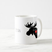 Canadian Moose uit Canada met Love Custom name Koffiemok (Voorkant rechts)