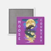 Canadian Moose Wildlife Art Magneet (Voorkant / Achterkant)