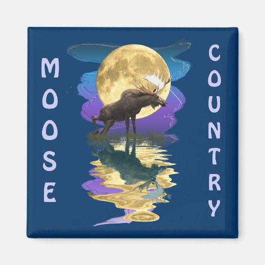 Canadian Moose Wildlife Art Magneet (Voorkant)