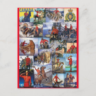 Canadian Mounted Police Collage Briefkaart