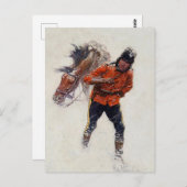 “Canadian Mountie” door Philip R Goodwin Briefkaart (Voorkant / Achterkant)