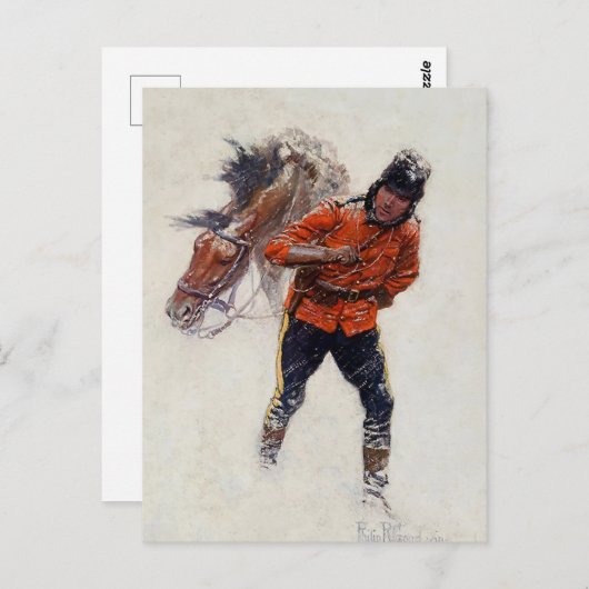 “Canadian Mountie” door Philip R Goodwin Briefkaart (Voorkant / Achterkant)