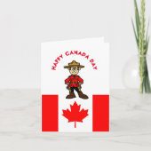 Canadian Mountie Funny Canada Day Kaart (Voorkant)