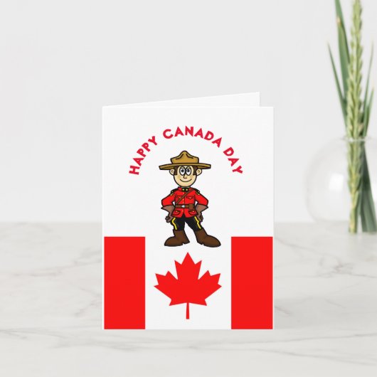Canadian Mountie Funny Canada Day Kaart (Voorkant)