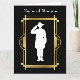 Canadian Mountie Silhouette Big Retirement Card Bedankkaart