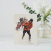 "Canadian Mountie" van Philip R Goodwin Briefkaart (Staand voorkant)