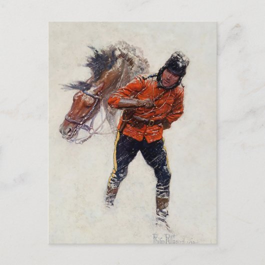 "Canadian Mountie" van Philip R Goodwin Briefkaart (Voorkant)