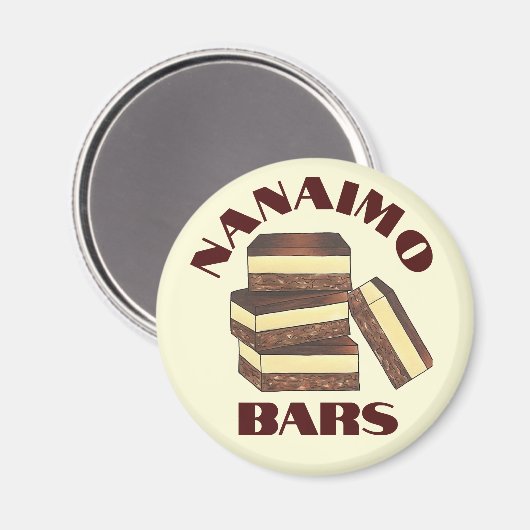 Canadian Nanaimo Bars Canada British Columbia Food Magneet (Voorkant / Achterkant)