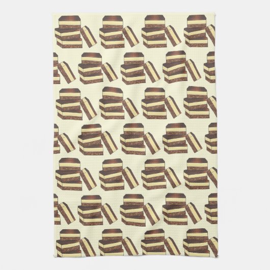 Canadian Nanaimo Bars Canada British Columbia Food Theedoek (Verticaal)