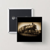 Canadian National Railroad Engine 2128 Vierkante Button 5,1 Cm (Voorkant /achterkant)