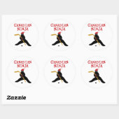 Canadian Ninja Ronde Sticker (Vel)