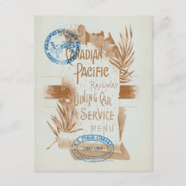 Canadian Pacific Railway Dining Car Menu 1897