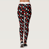 CANADIAN Patriot Red en White Maple op BLACK Leggings (Achterkant)