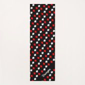 CANADIAN Patriot Red en White Maple op BLACK Yogamat (Voorkant)