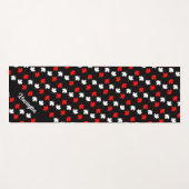 CANADIAN Patriot Red en White Maple op BLACK Yogamat (Voorkant (horizontaal))