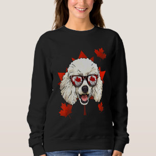 Canadian Poodle Dog Maple Leaf Patriotic Canada Fl Trui
