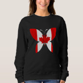 Canadian Pride Butterfly Maple Leaf Canadian Flag  Trui (Voorkant)