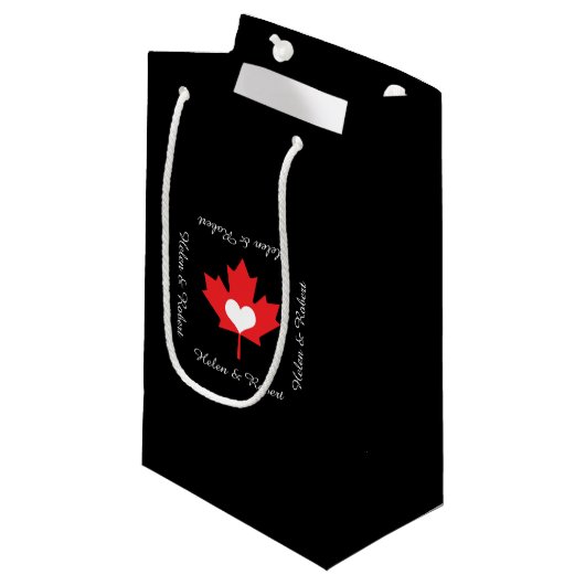 Canadian Pride - I Love Canada Maple Leaf Klein Cadeauzakje (Voorkant Gekanteld)