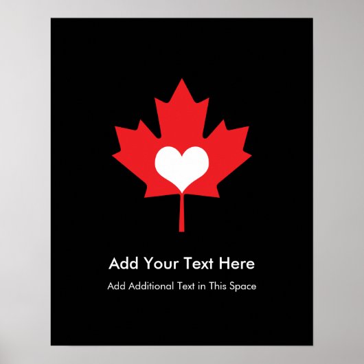 Canadian Pride - I Love Canada Maple Leaf Poster (Voorkant)