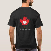 Canadian Pride - I Love Canada Maple Leaf T-shirt (Achterkant)